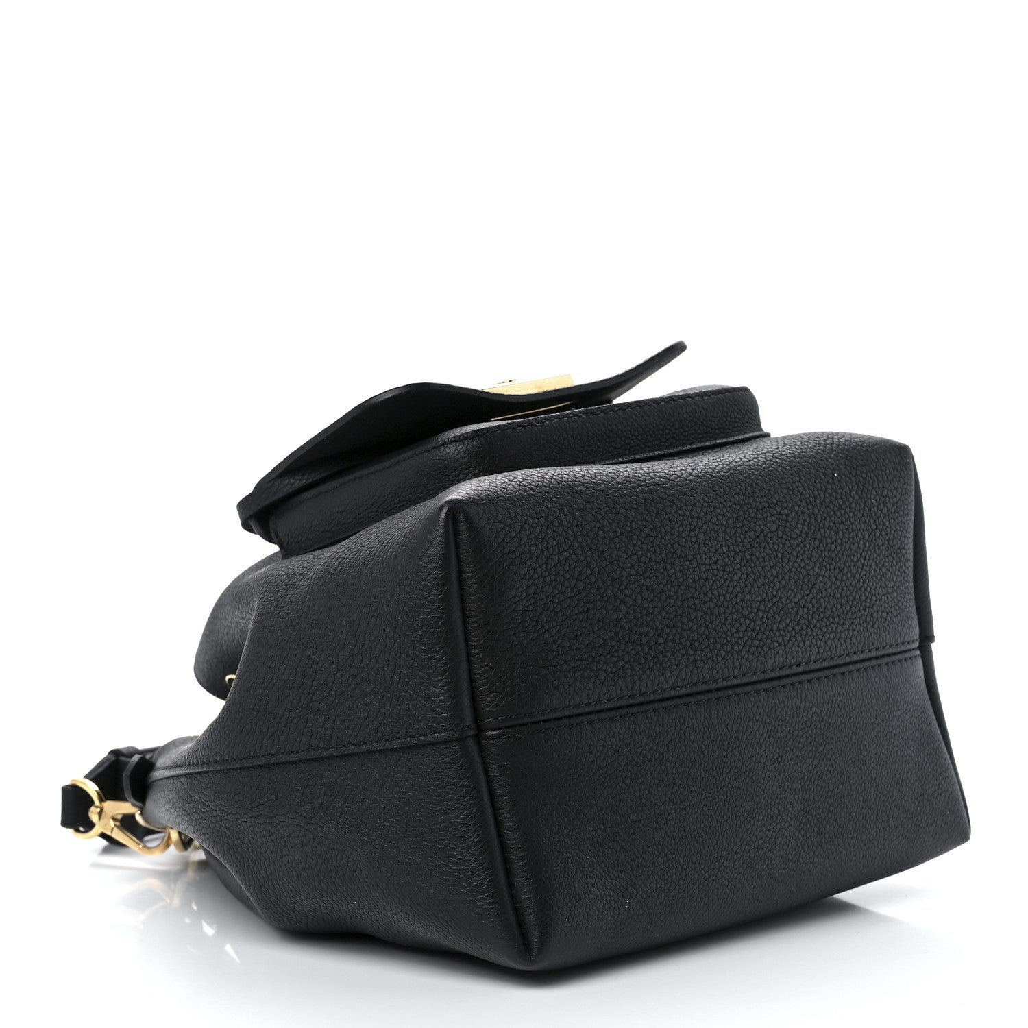 Louis Vuitton Calfskin Lockme Bucket MM Black 4 of 11