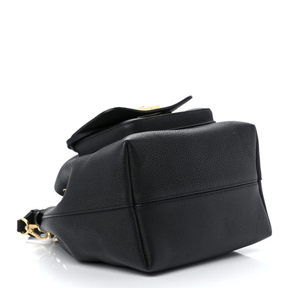 Louis Vuitton Calfskin Lockme Bucket MM Black 4 of 11