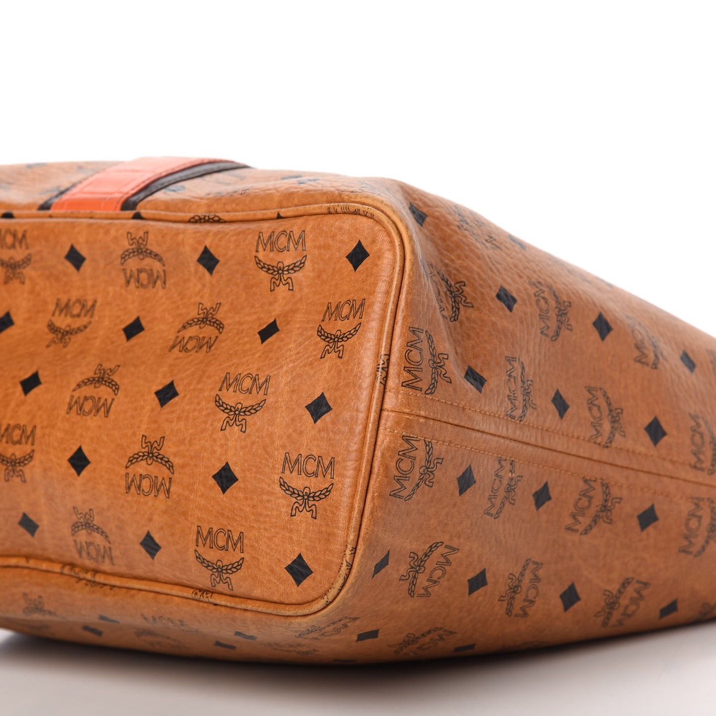 Visetos Crocodile Embossed Medium Liz Shopper Tote Cognac