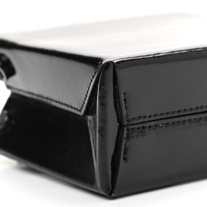 Off-White Patent Calfskin Mini Logo Box Bag Black 7 of 8
