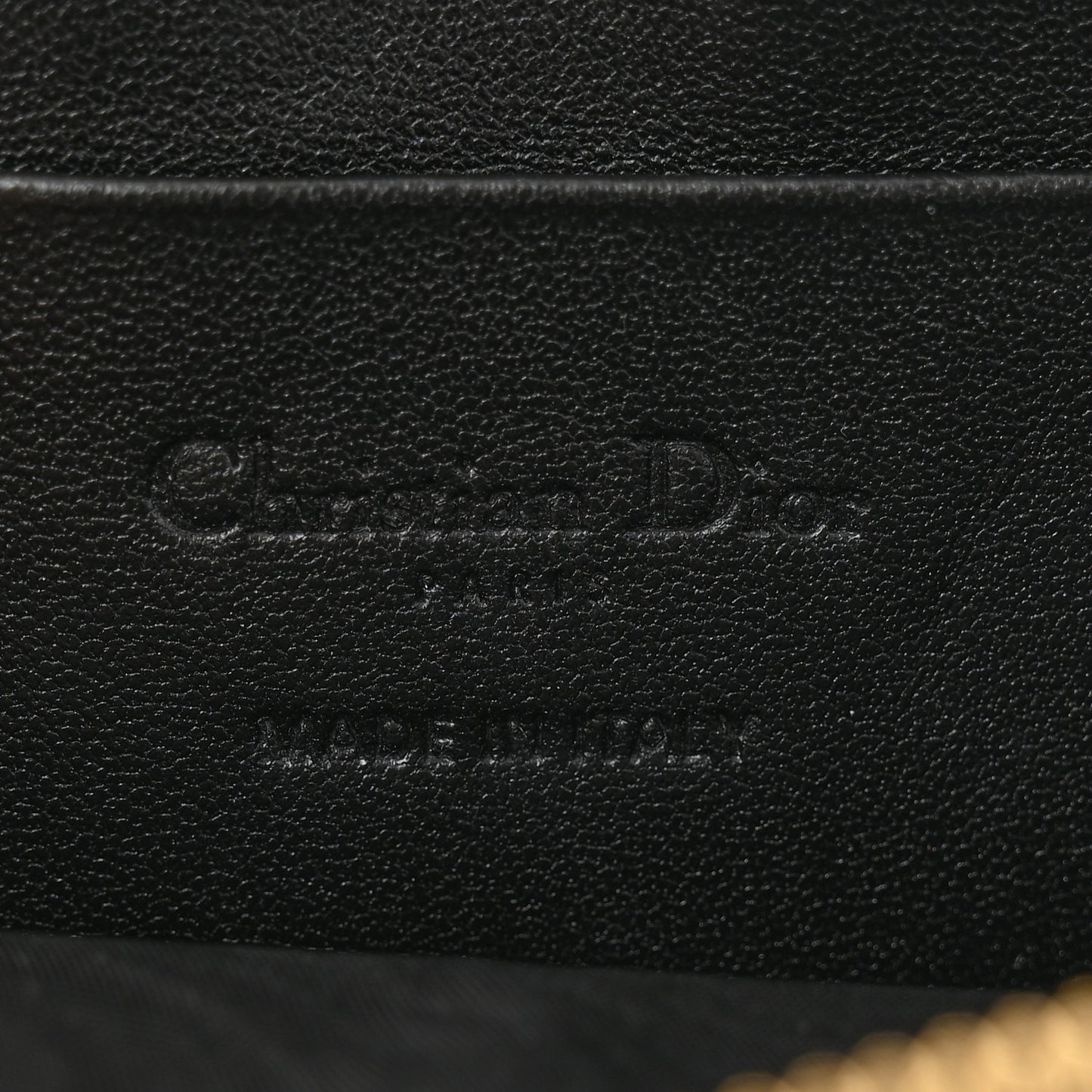 Lambskin Cannage Lady Dior Phone Holder Black