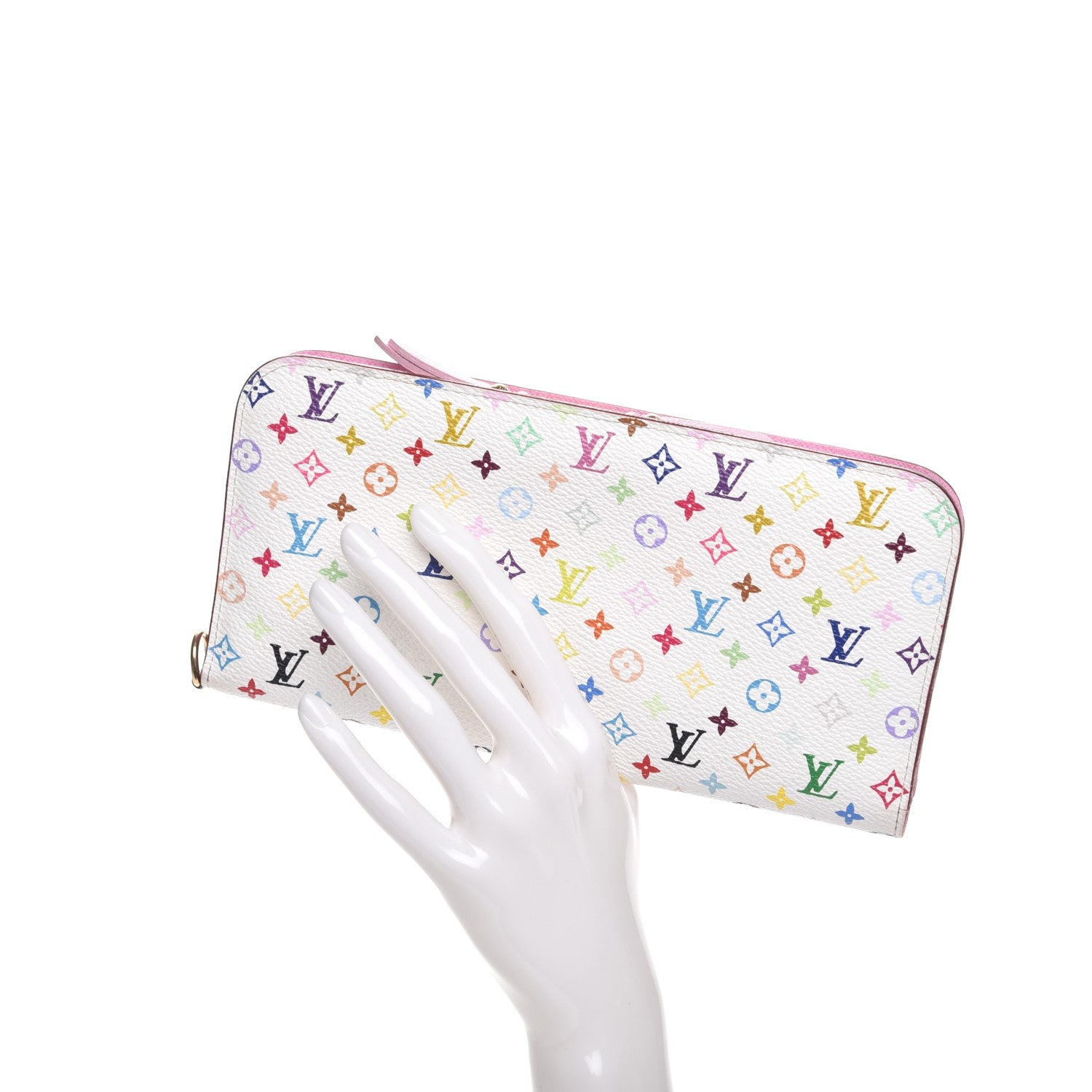 Louis Vuitton Monogram Multicolor Insolite Wallet White Litchi 2 of 7