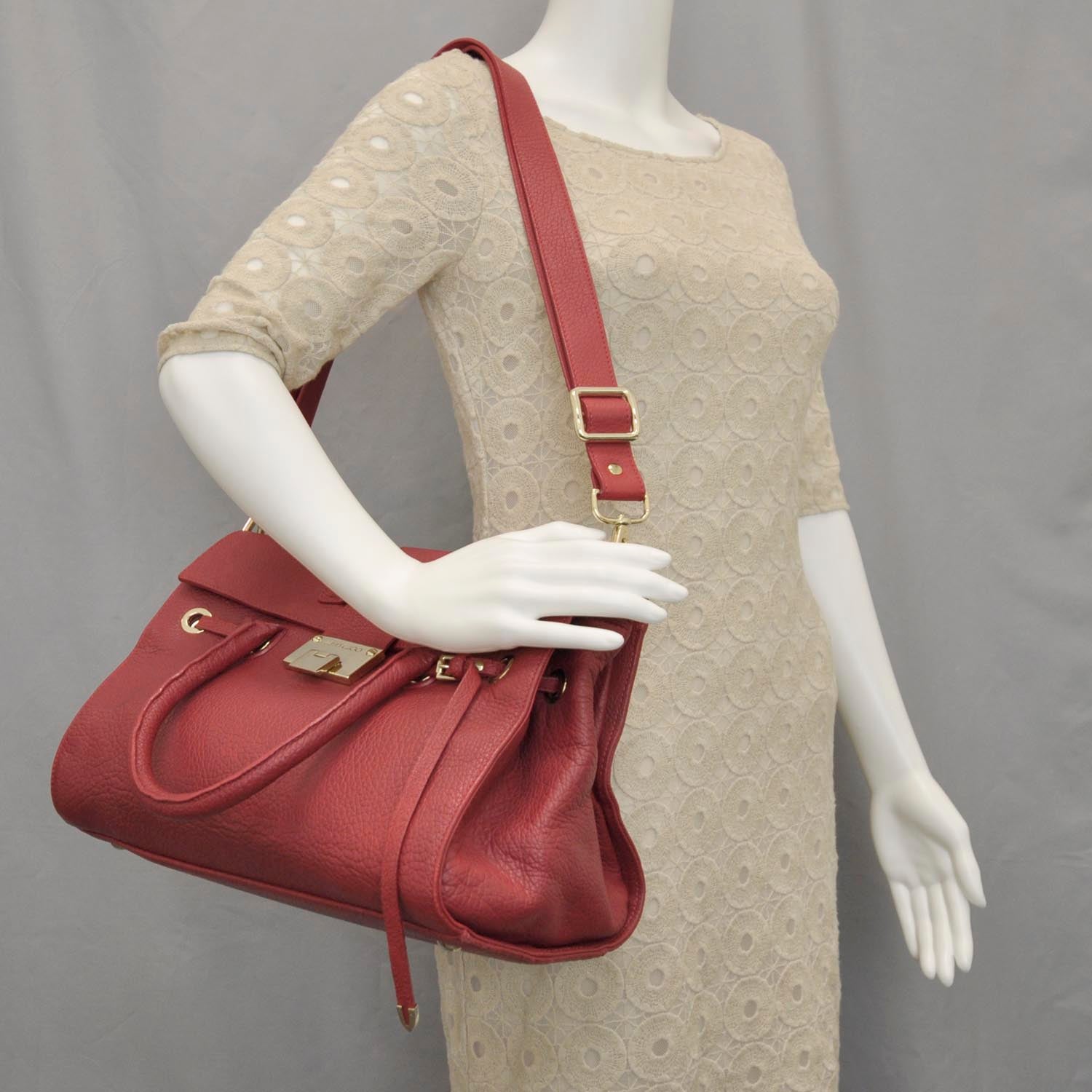 Jimmy Choo Leather Medium Rosalie Red 2 of 9