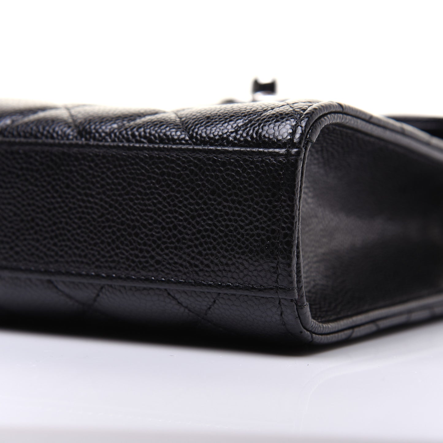Caviar Quilted Classic Phone Holder Black