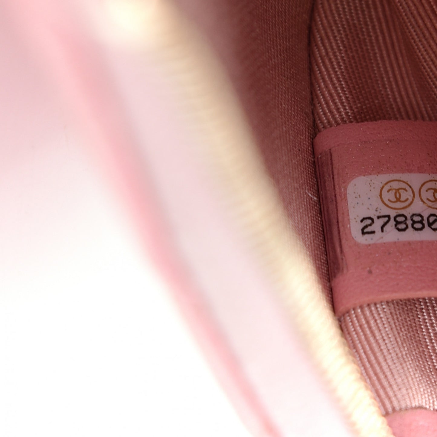 Iridescent Caviar Quilted Zipped Key Holder Case Rose Pink