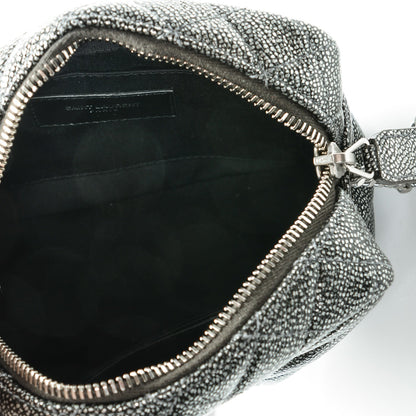 Saint Laurent Metallic Grain De Poudre Y Quilted Monogram Mini Loulou Camera Bag Gun Metal 5 of 6