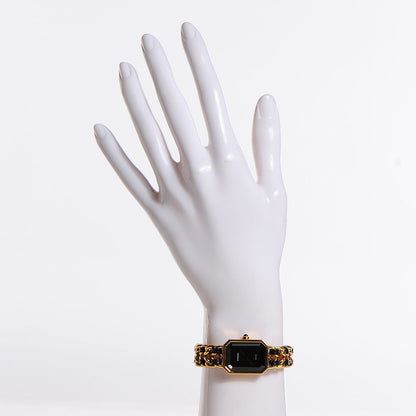 Chanel Stainless Steel Lambskin 20mm Chain Premiere Quartz Watch Gold M 2 of 8