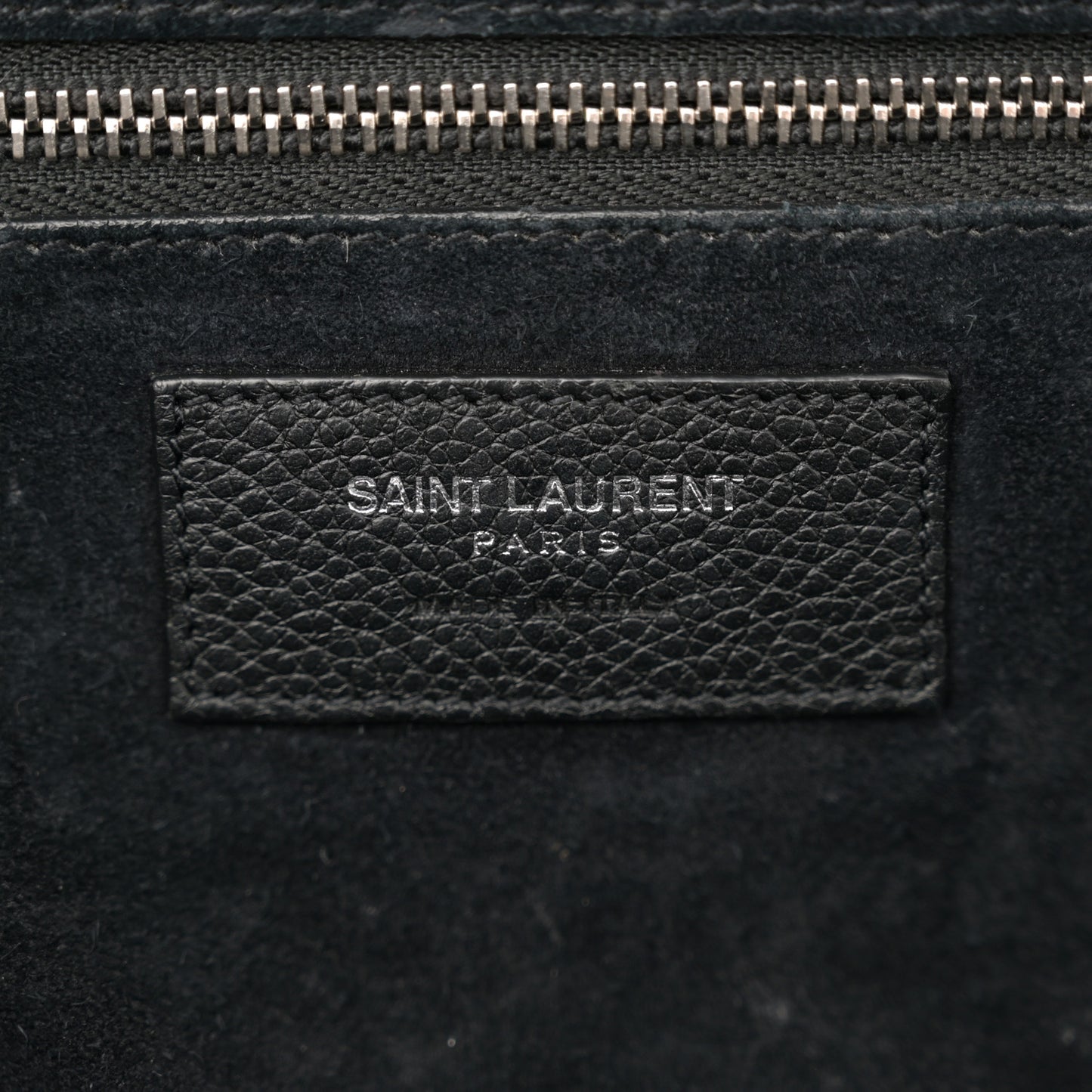 Grained Calfskin Medium Cabas Rive Gauche Black