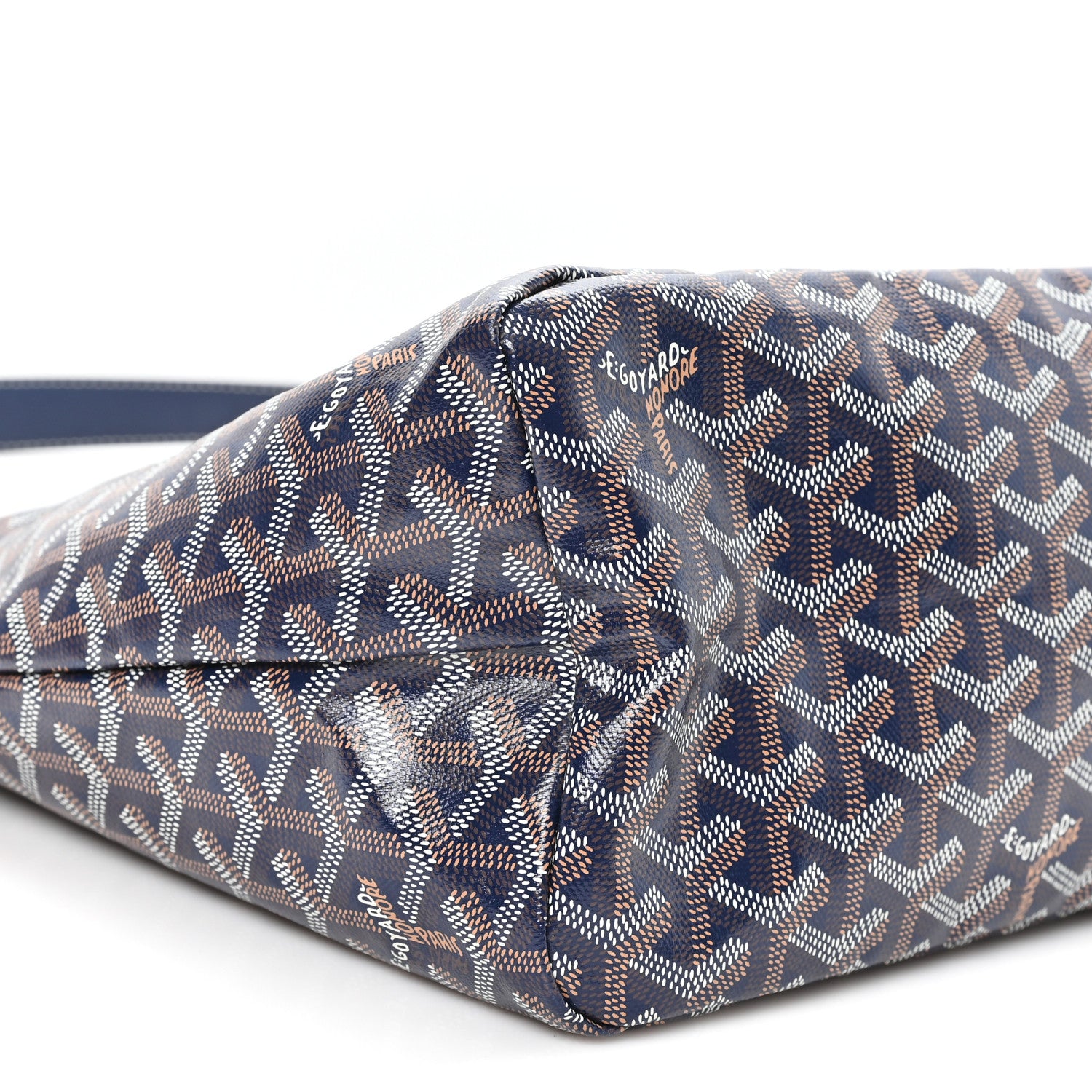 Goyard Goyardine Coeur Boheme Hobo Navy Blue 9 of 10