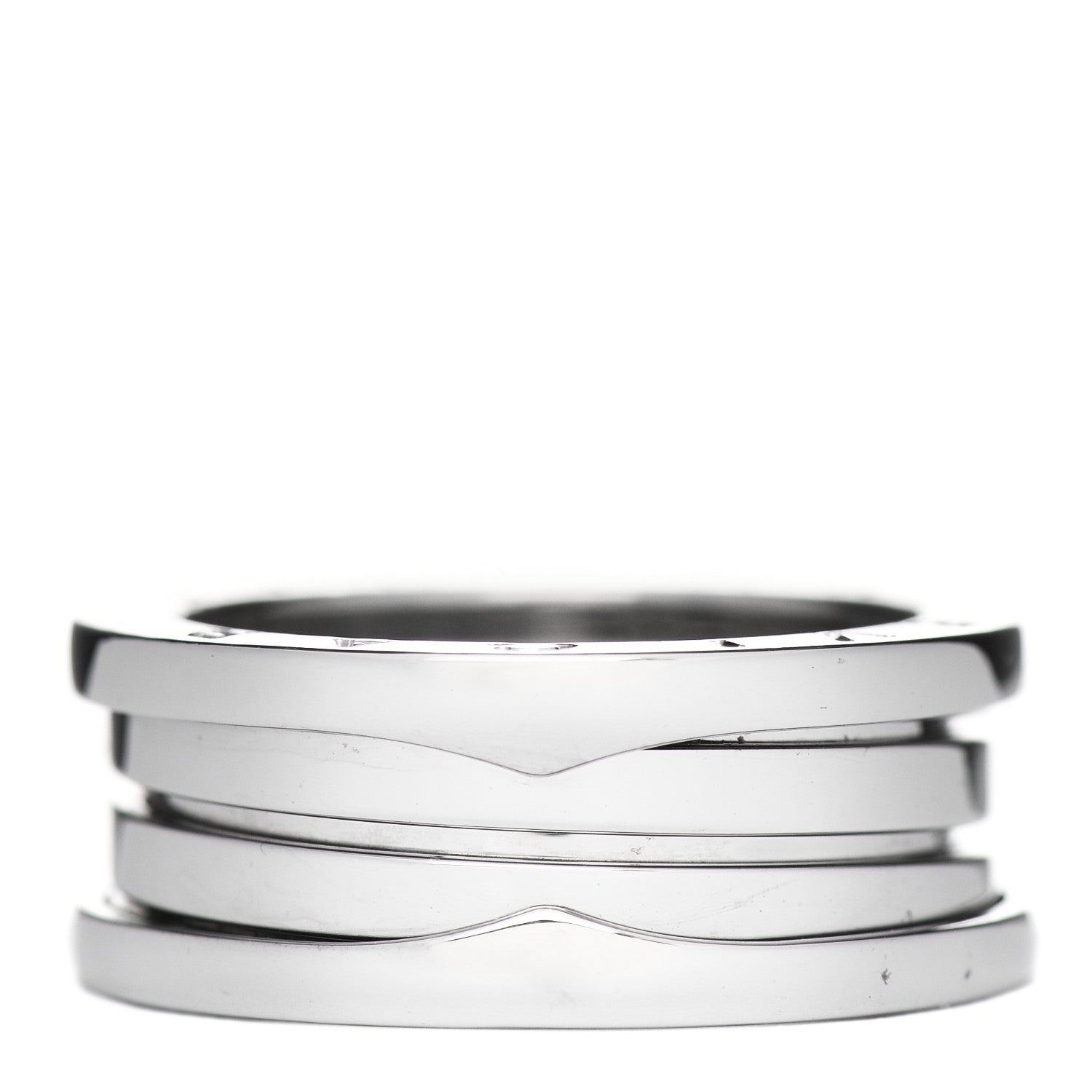 Bulgari 18K White Gold B.Zero1 Three-Band Ring 55 7.25 1 of 6