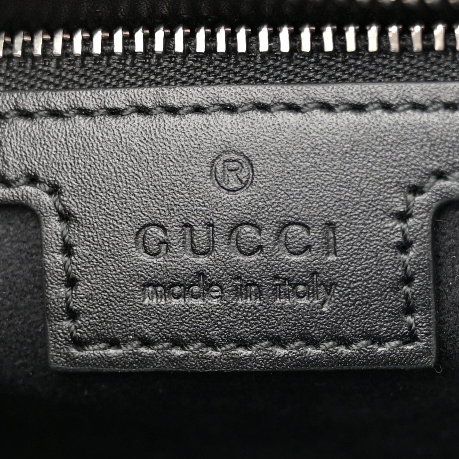 Gucci Senna Calfskin Lines Petite GG Top Handle Shoulder Bag Black Mystic White 6 of 11