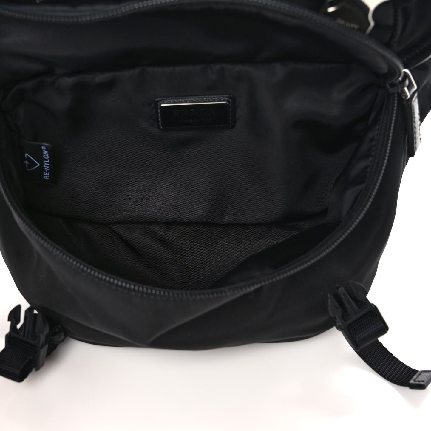Re-Nylon Saffiano Sling Bag Black