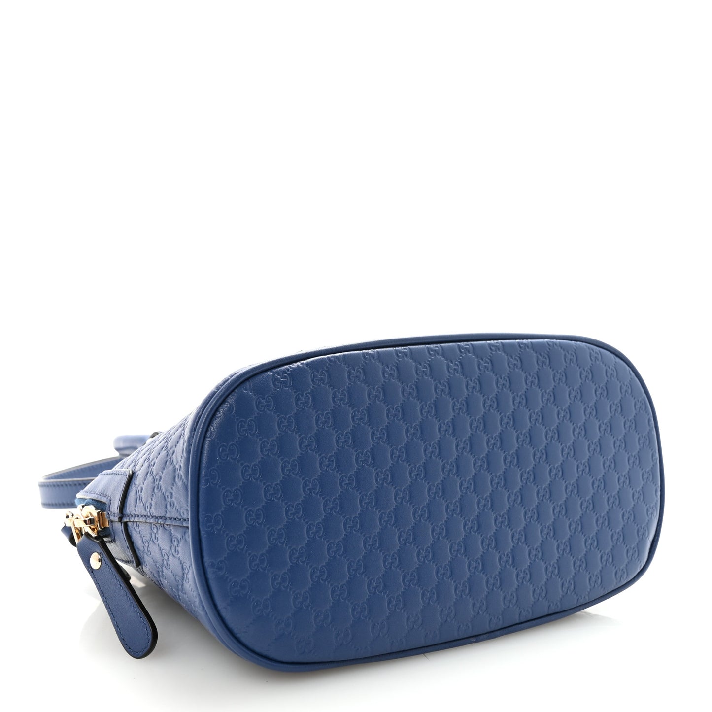 Soft Microguccissima Mini Dome Bag Blue