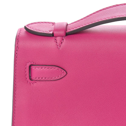 Hermes Swift Kelly Pochette Clutch Rose Pourpre 22 of 27