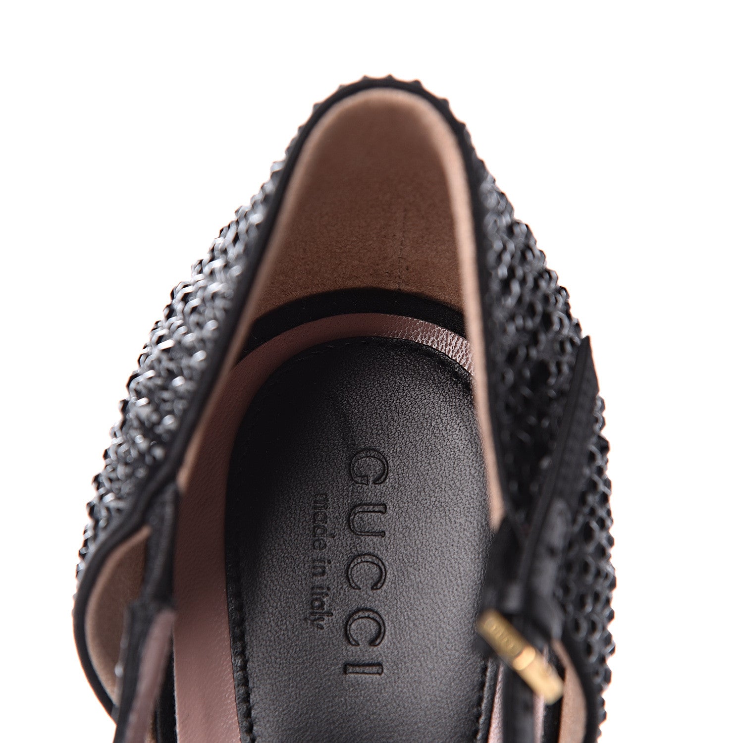 Gucci Satin Crystal Lili Platform Pumps 40 Black 13 of 14