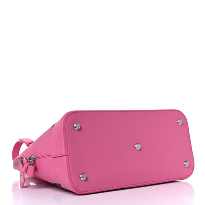 Balenciaga Signature Grained Calfskin Logo M Ville Top Handle Bag Rose Bubblegum Black 4 of 12