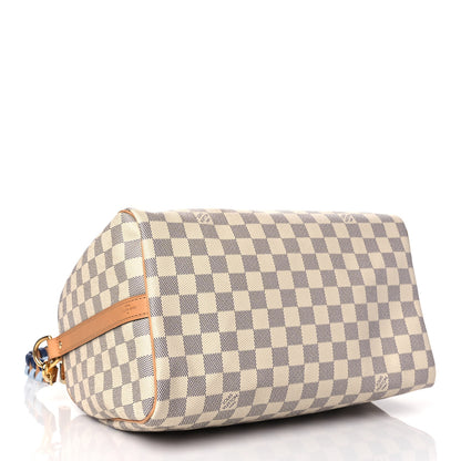 Louis Vuitton Damier Azur Braided Speedy Bandouliere 30 Blue 4 of 9