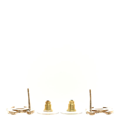 Chanel Crystal CC Earrings Gold Multicolor 3 of 5
