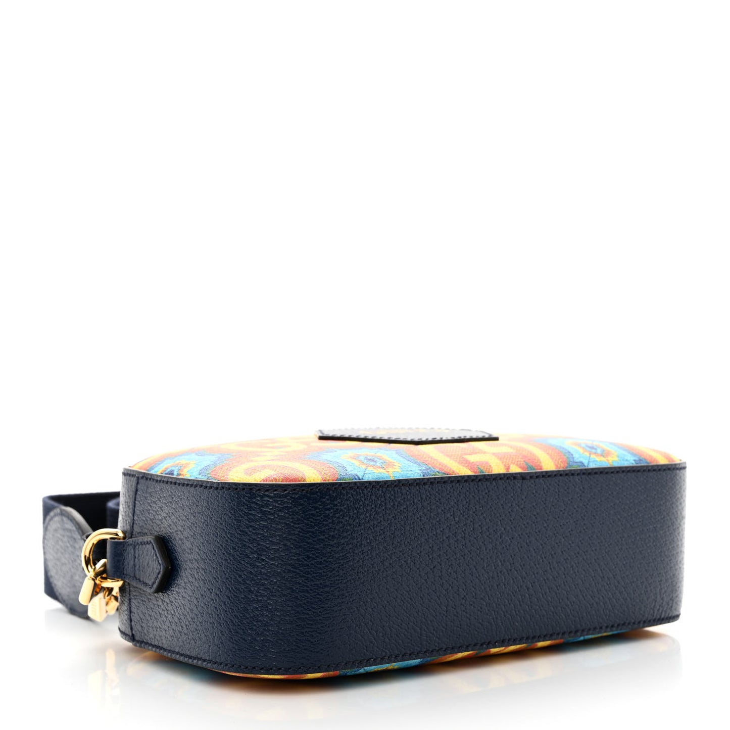 GG Supreme Kaleidoscope Calfskin Script Logo Gucci 100 Camera Bag Blue Orange Multicolor Blue Agata