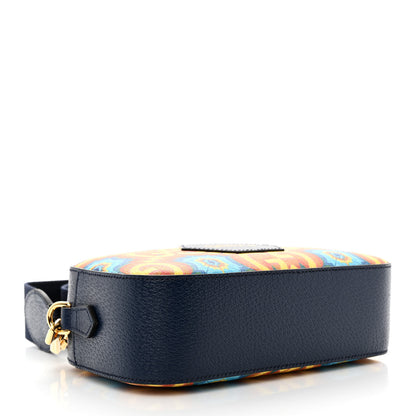 Gucci GG Supreme Kaleidoscope Calfskin Script Logo Gucci 100 Camera Bag Blue Orange Multicolor Blue Agata 4 of 9