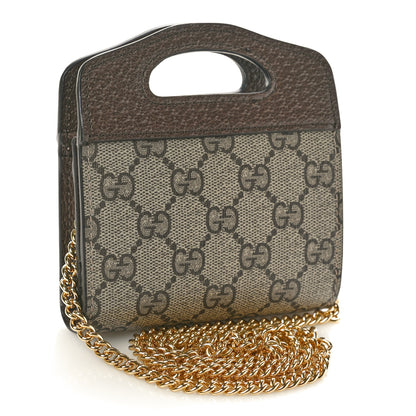 Gucci X BNF GG Supreme Monogram Textured Dollar Calfskin Bananya Print Mini Top Slip Handle Bag Beige Ebony Multicolor New Acero 2 of 12