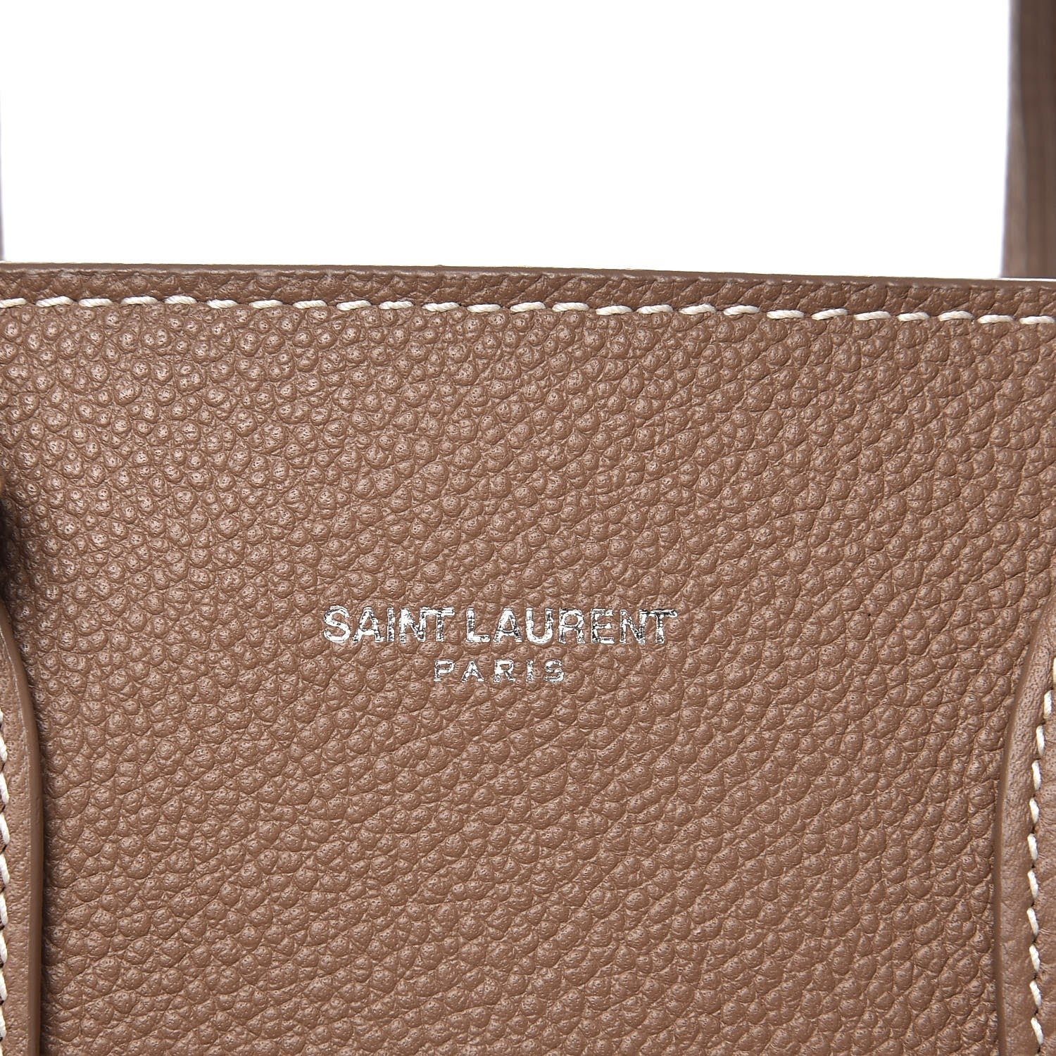 Saint Laurent Grained Calfskin Topstich Baby Sac De Jour Taupe 8 of 8