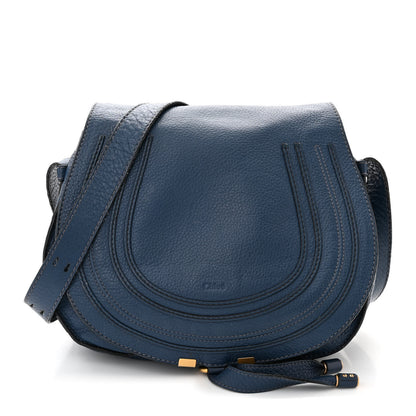 Chloe Calfskin Medium Marcie Round Crossbody Bag Royal Navy 1 of 17