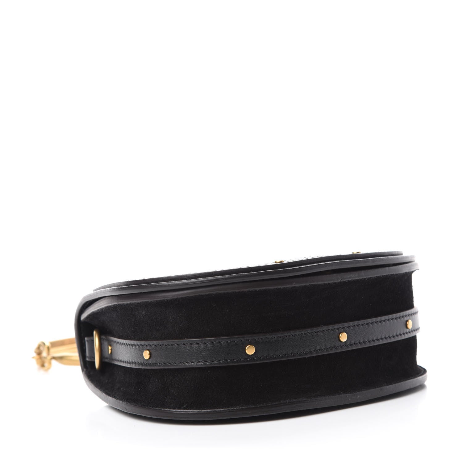 Chloe Calfskin Suede Small Nile Bracelet Bag Black 4 of 10