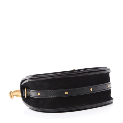 Chloe Calfskin Suede Small Nile Bracelet Bag Black 4 of 10