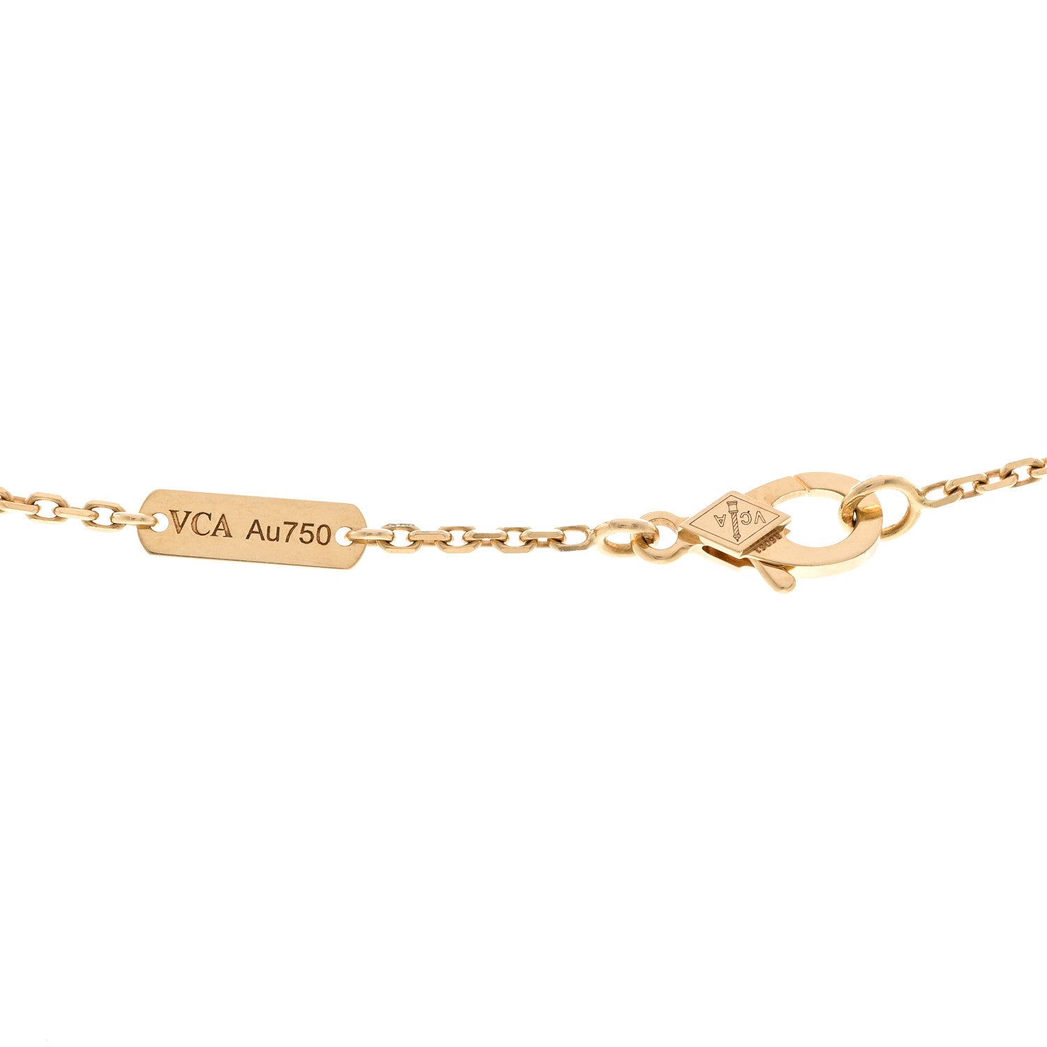 Van Cleef & Arpels 18K Yellow Gold Black Onyx Vintage Alhambra Pendant Necklace 5 of 6