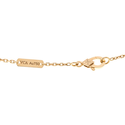 Van Cleef & Arpels 18K Yellow Gold Black Onyx Vintage Alhambra Pendant Necklace 5 of 6