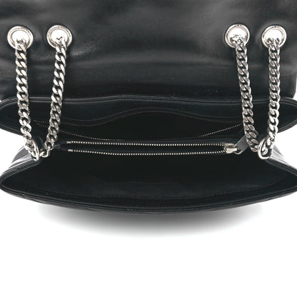 Saint Laurent Calfskin Y Quilted Monogram Medium Loulou Chain Satchel Black 5 of 13
