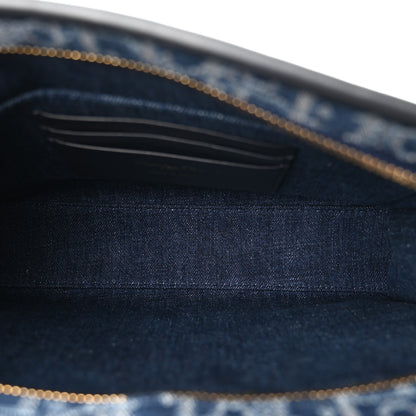 Christian Dior Denim Jacquard Oblique 30 Montaigne Dea Pouch  Blue 5 of 7