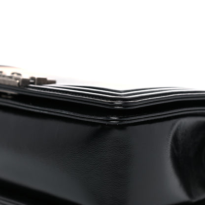 Chanel Metallic Glazed Calfskin Medium Boy Flap Pink Black 9 of 13