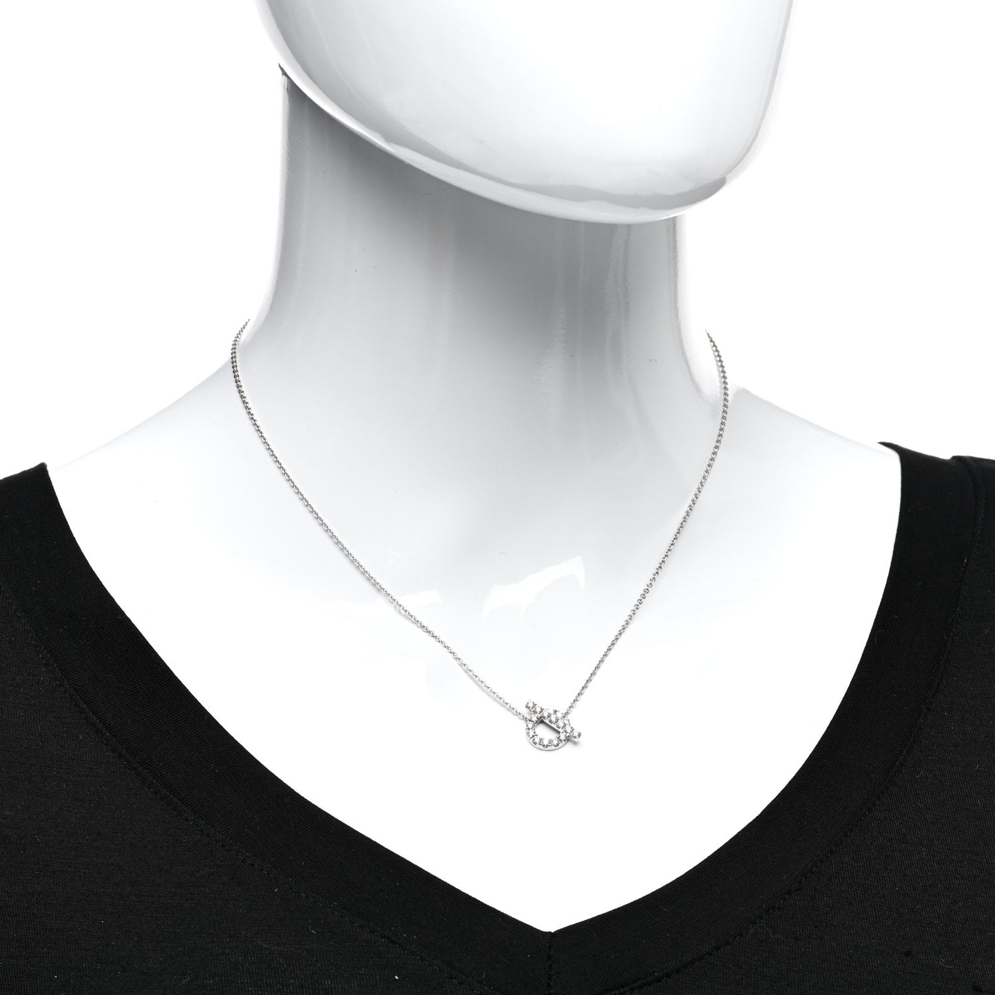 18K White Gold Diamond Finesse Pendant Necklace