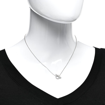 Hermes 18K White Gold Diamond Finesse Pendant Necklace 2 of 5