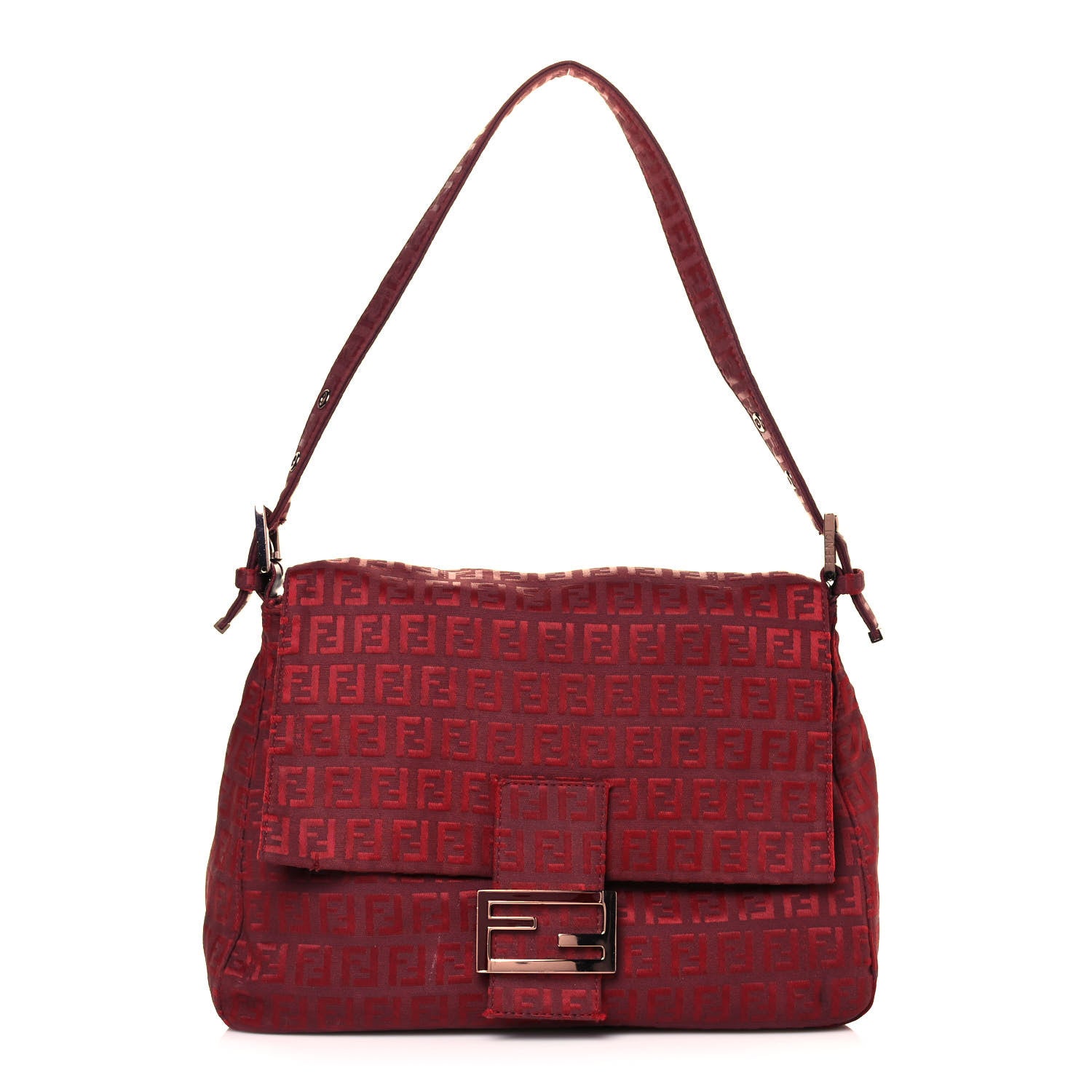 Fendi Zucchino Mama Baguette Red 1 of 14