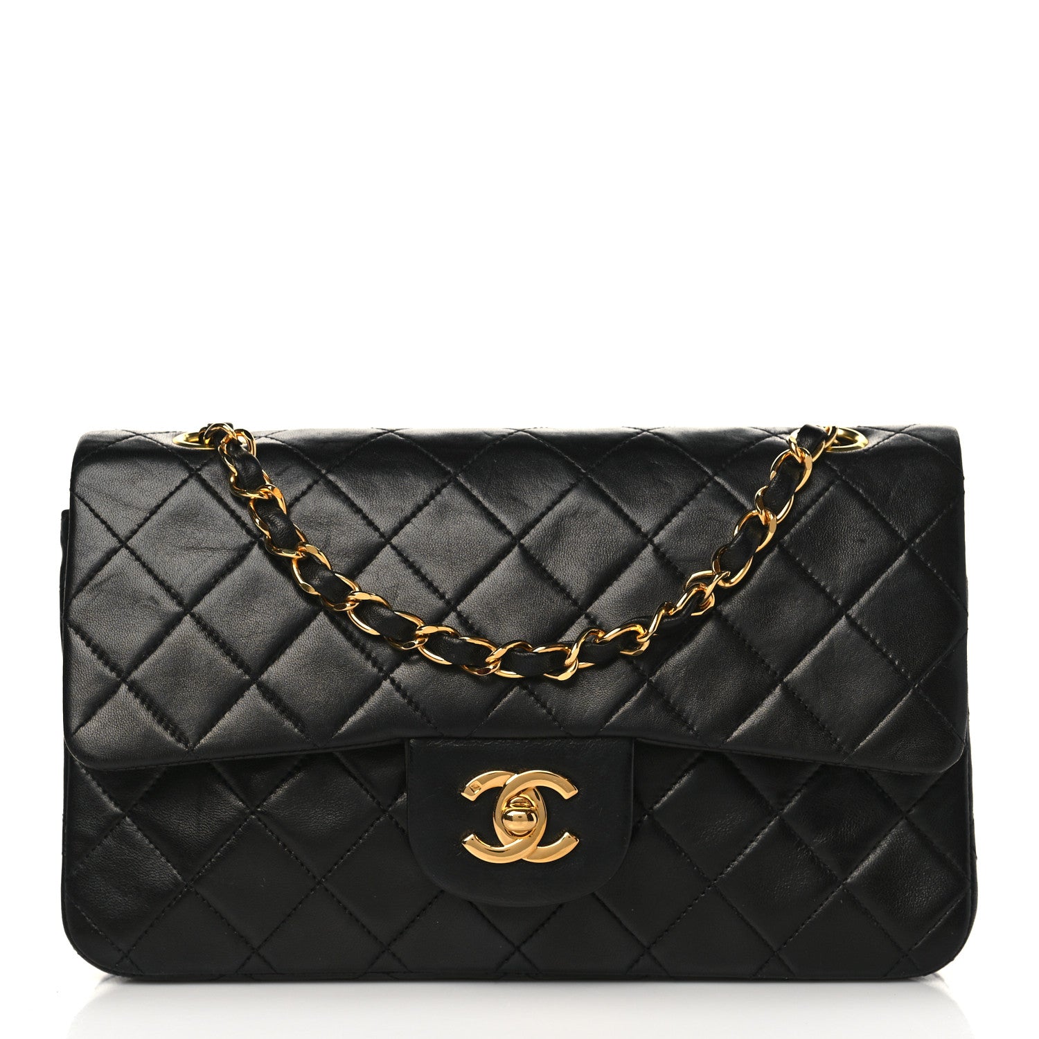 Chanel Lambskin Quilted Small Double Flap Black 1 of 10