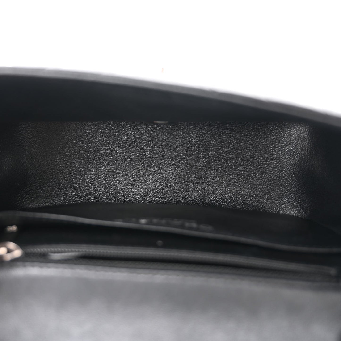 Lambskin Chevron Quilted Mini Square Flap Black