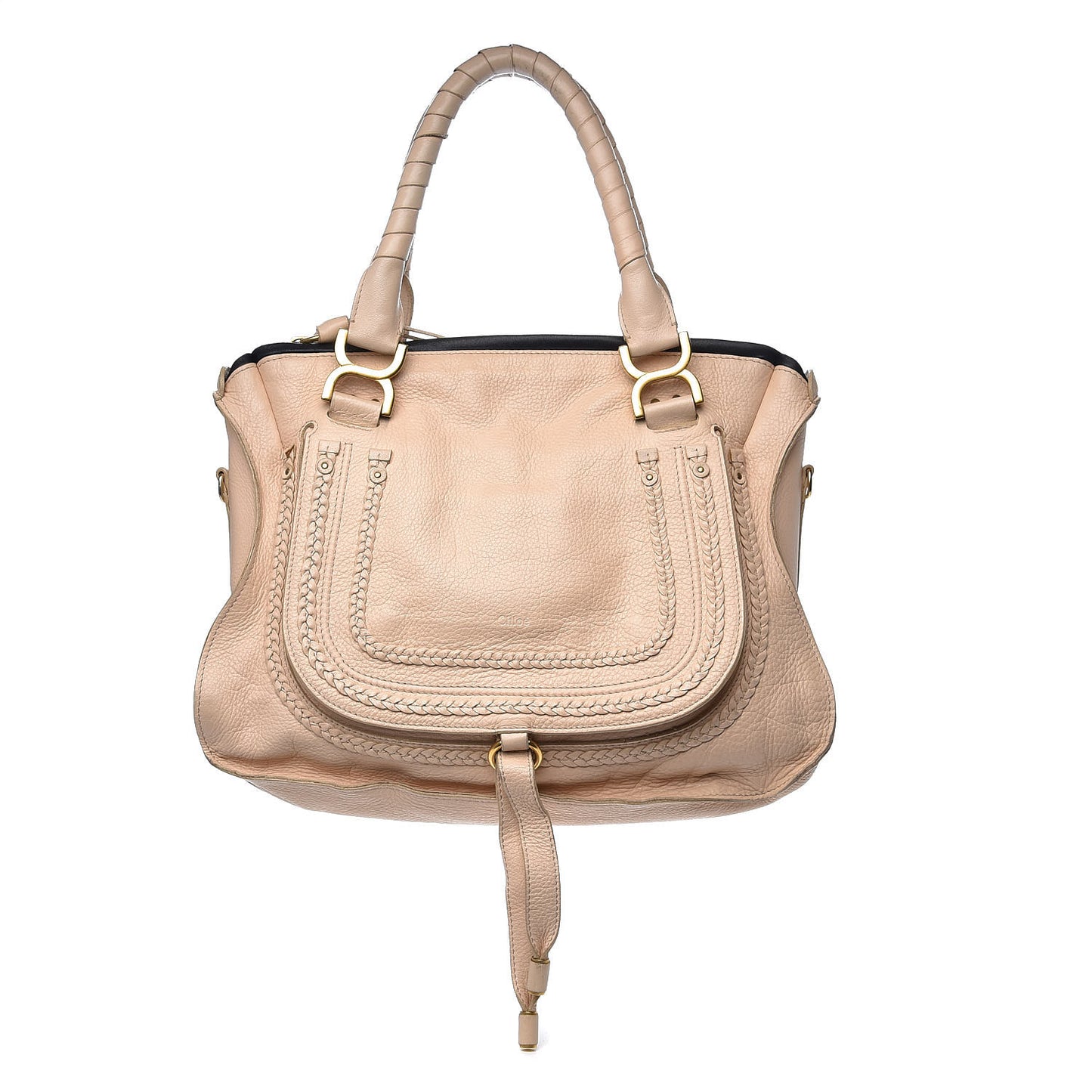 Calfskin Medium Marcie Satchel Cream