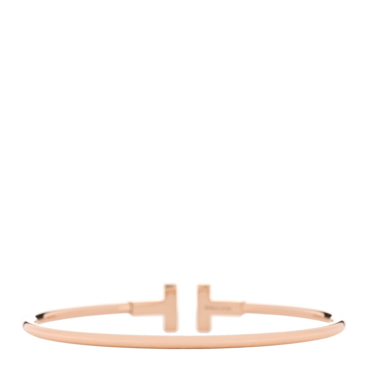 Tiffany 18K Rose Gold T Wire Bracelet 2 of 3