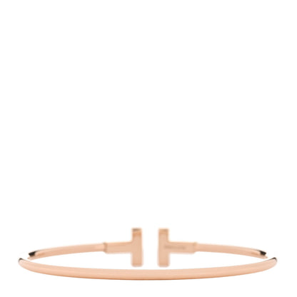 Tiffany 18K Rose Gold T Wire Bracelet 2 of 3