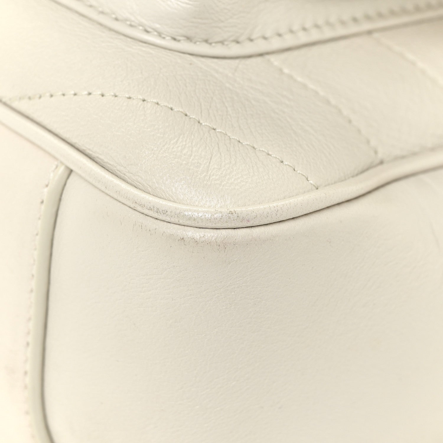 Saint Laurent Lambskin Matelasse Monogram Medium Niki Chain Satchel Ivory 11 of 19