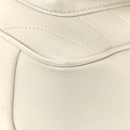 Saint Laurent Lambskin Matelasse Monogram Medium Niki Chain Satchel Ivory 11 of 19