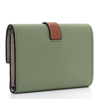 Loewe Grained Calfskin Small Vertical Wallet Rosemary Tan 3 of 9