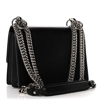 Fendi Vitello Liberty Lucido Metal Monster Eyes Studded Small Kan I Shoulder Bag Black 3 of 14