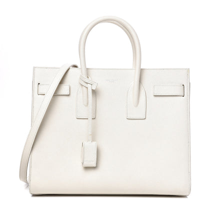 Saint Laurent Grained Calfskin Small Sac De Jour Dove White 1 of 14