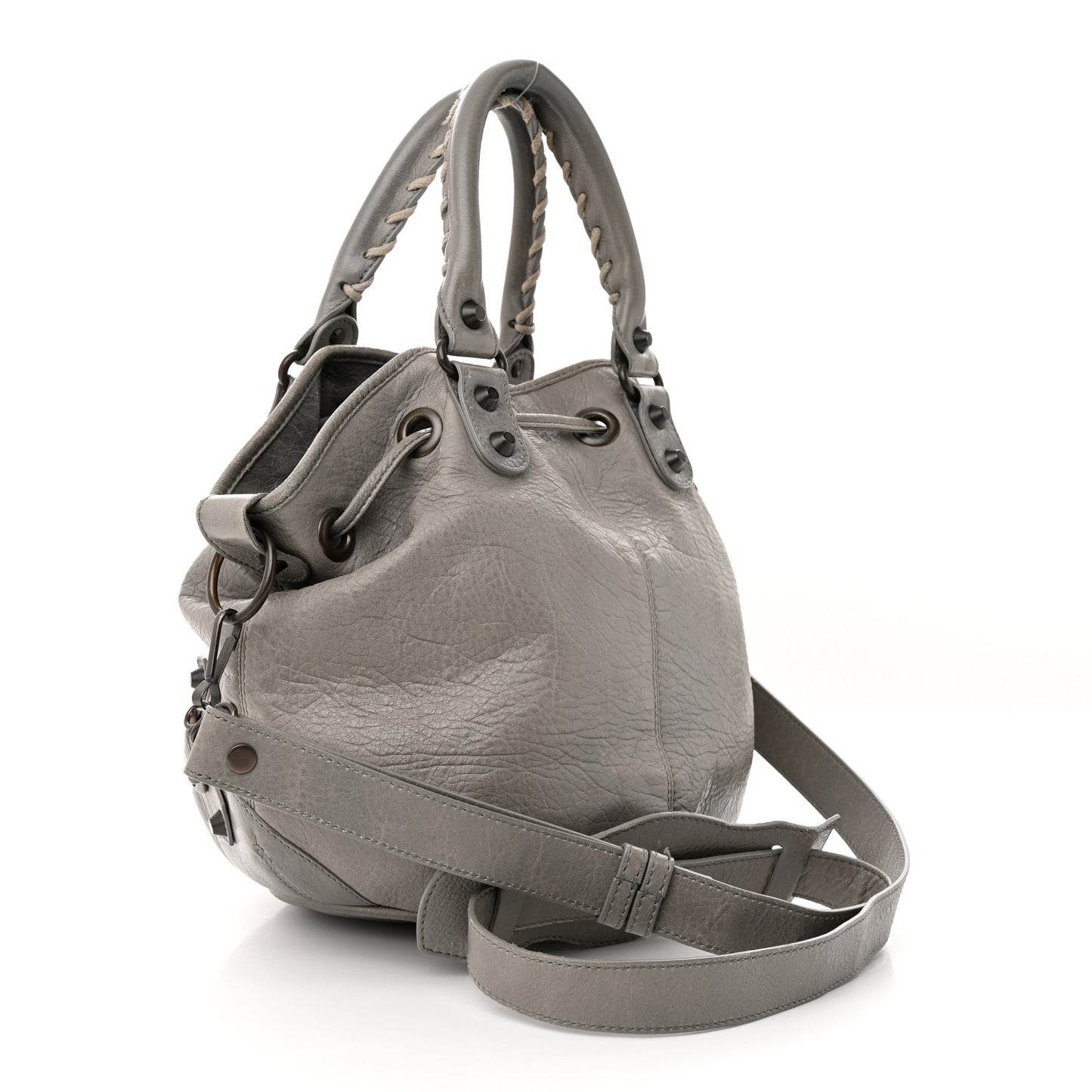 Agneau Classic Hardware Mini Pompon Gris Pyrite