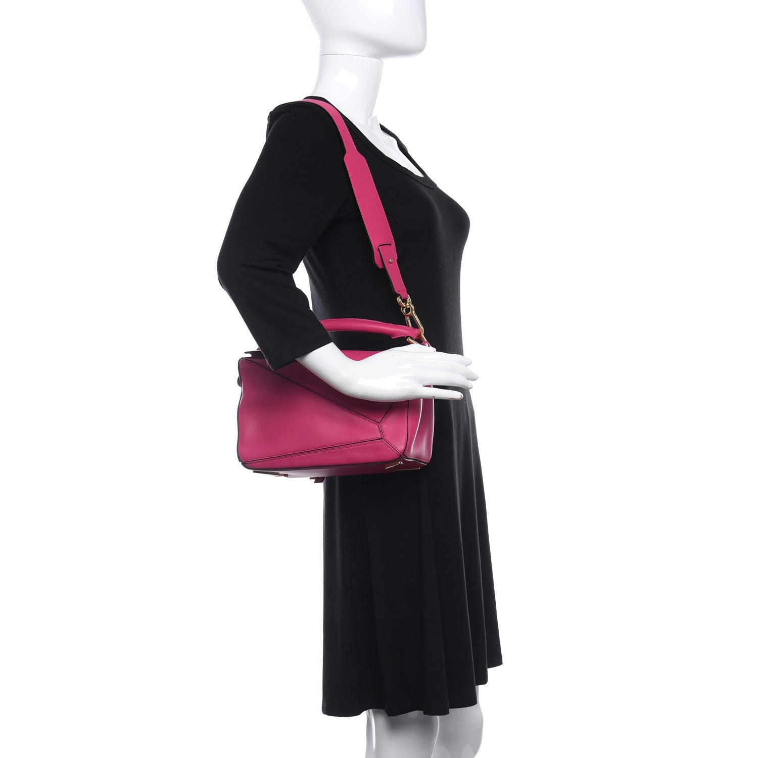 Loewe Calfskin Small Puzzle Bag Fuchsia 2 of 16