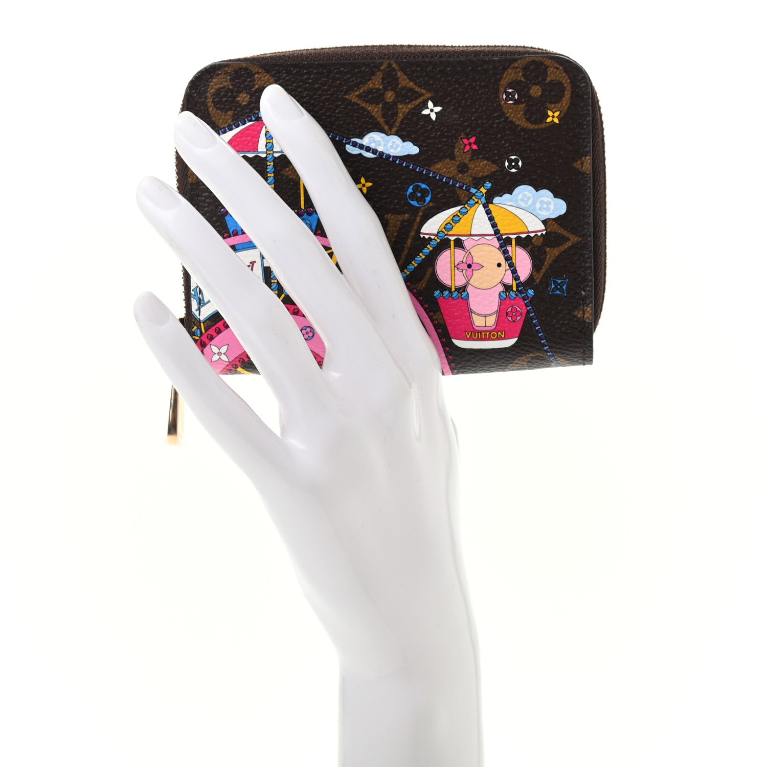 Louis Vuitton Monogram 2020 Christmas Animation Big Wheel Zippy Coin Purse Rose Ballerine 2 of 7